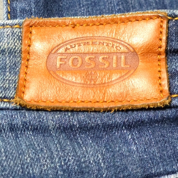 Women's Authentic Fossil Blue Jeans - Picture 4 of 5